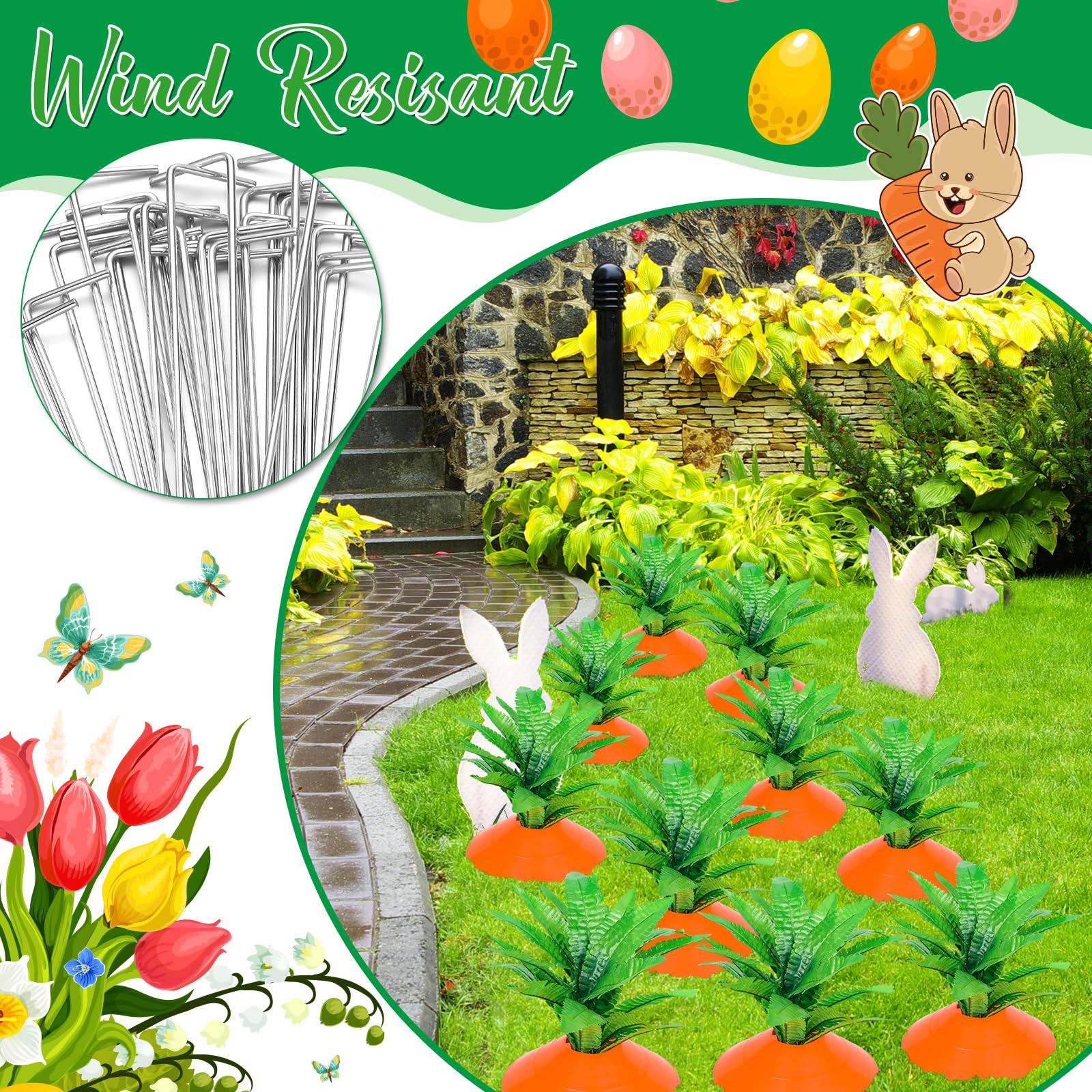 Silipull steel ground spikes provide sturdy support for secure outdoor installation.
