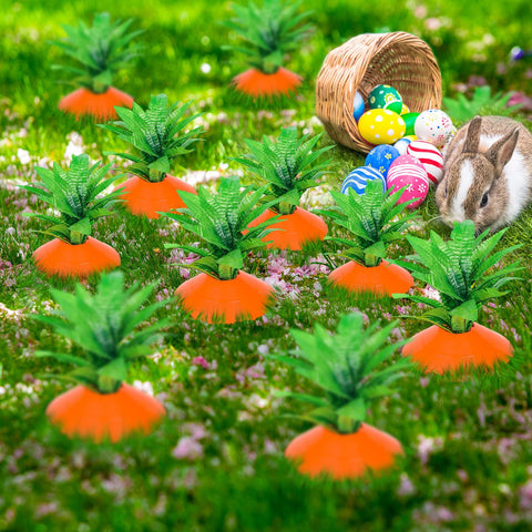 Silipull PE plastic carrot decor resists weather for repeated seasons.