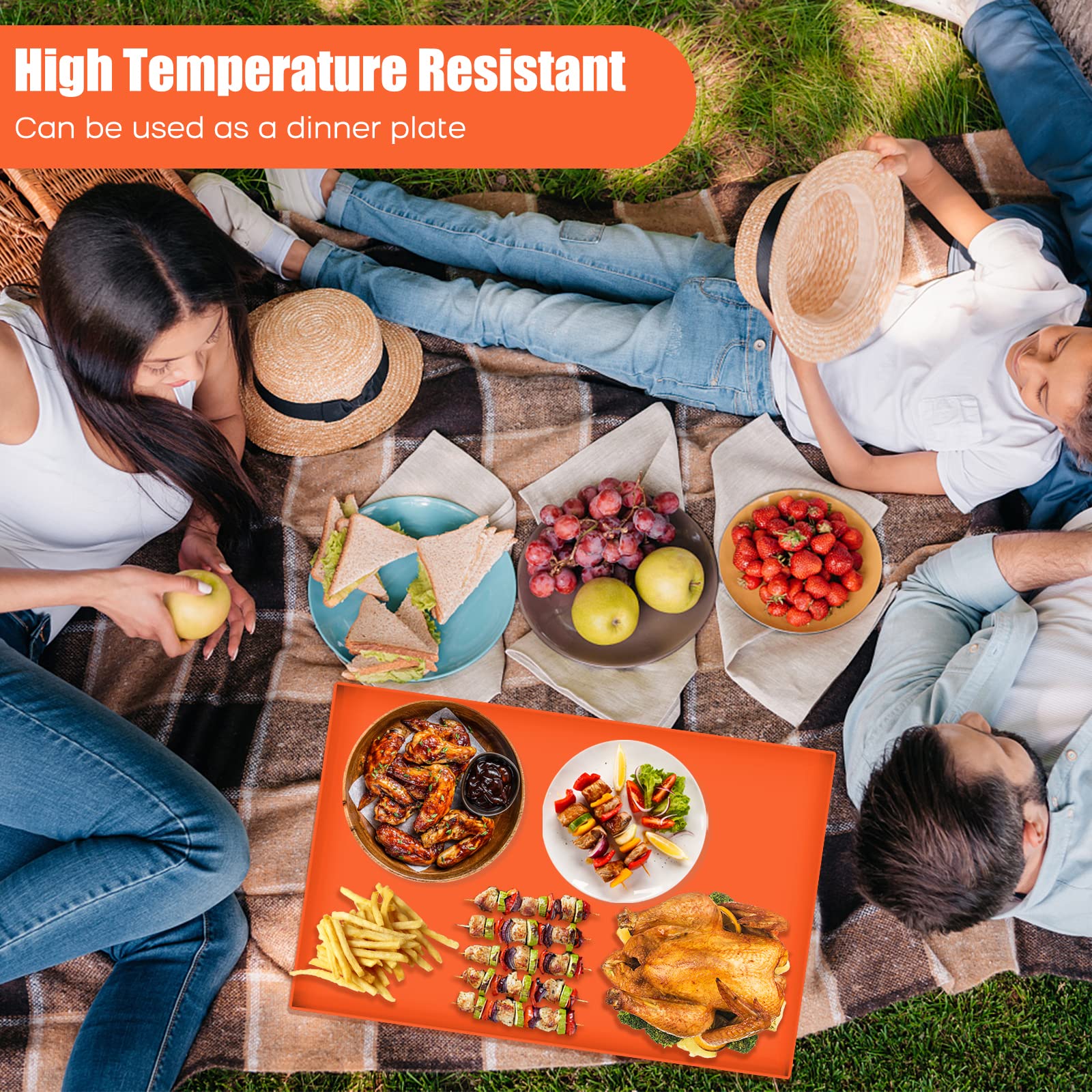 Silroera mat protects griddle edges from dust and debris.