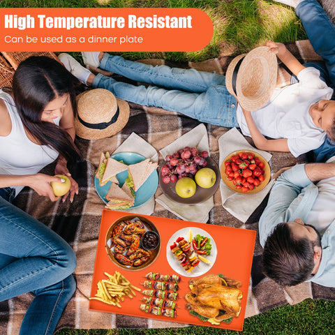 Silroera mat protects griddle edges from dust and debris.