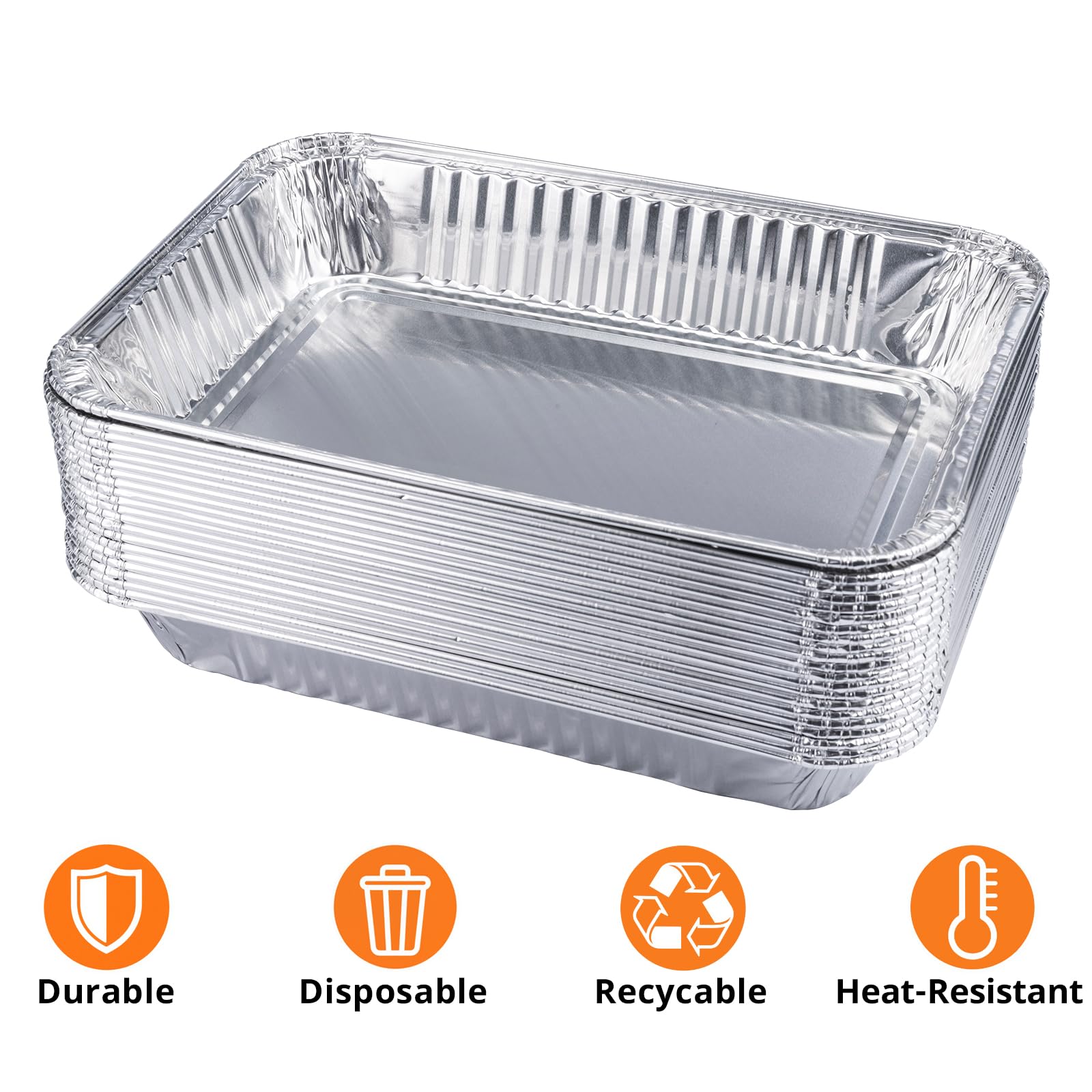 SilvaKoon 20-pack disposable pans for regular grilling sessions