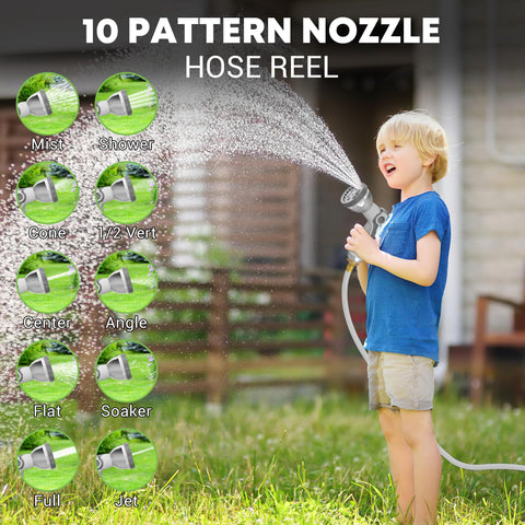 SILVEL auto-retract mechanism keeps hose tidy after use