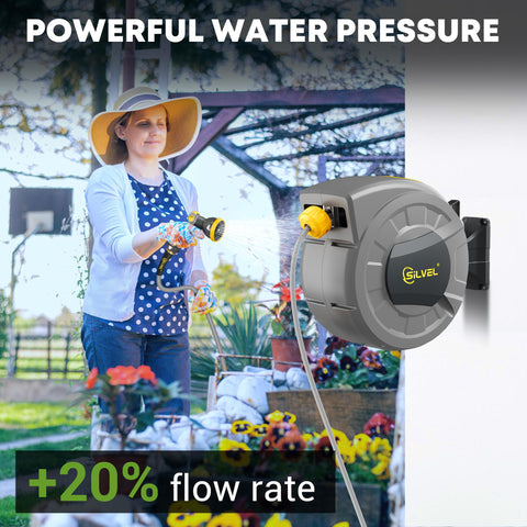 SILVEL packaging showing included nozzle, wall mount, and manual