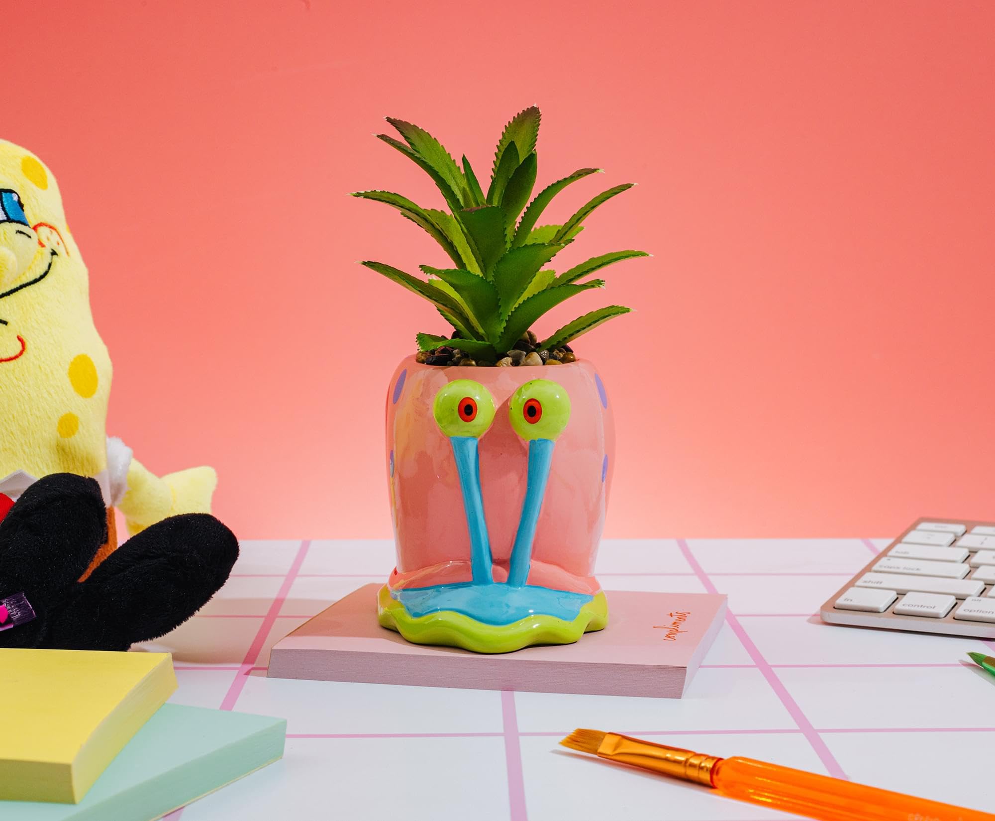 Compact Bikini Bottom decor piece brightening countertops.