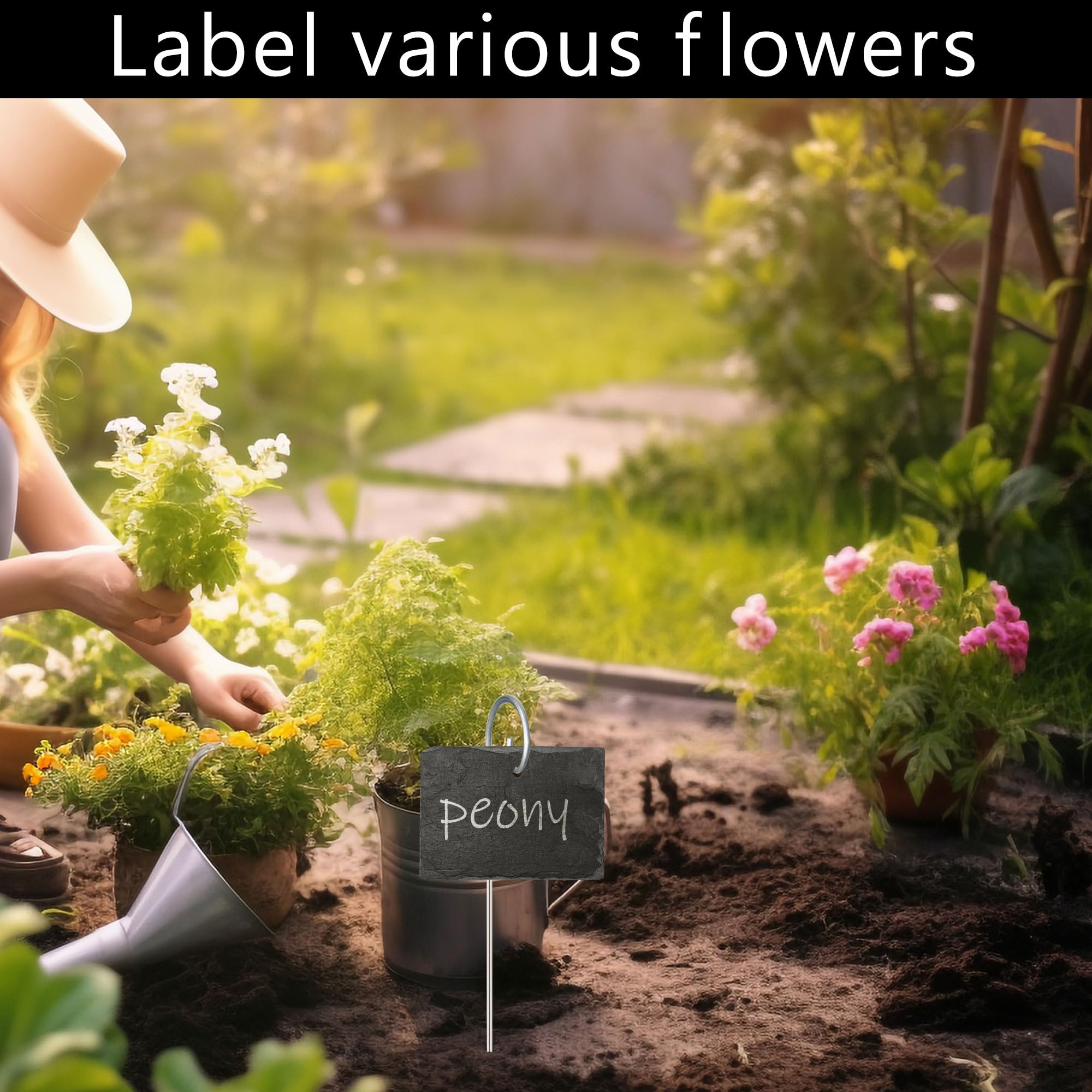 Universal-fit hooks compatible with most garden signage and tags