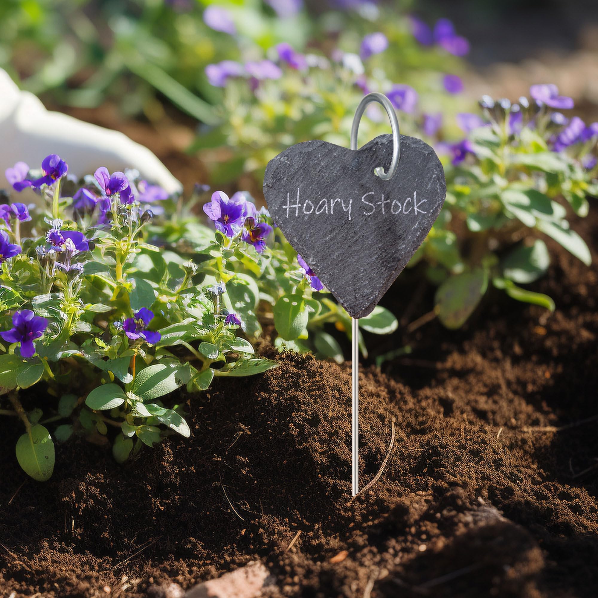 Outdoor garden metal hooks offering durable labeling solutions