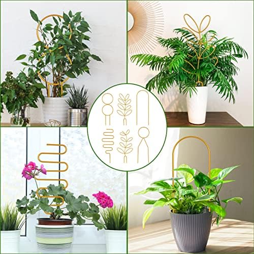 Simabsie gold metal wire trellis pattern 6 durable construction for long lasting garden use