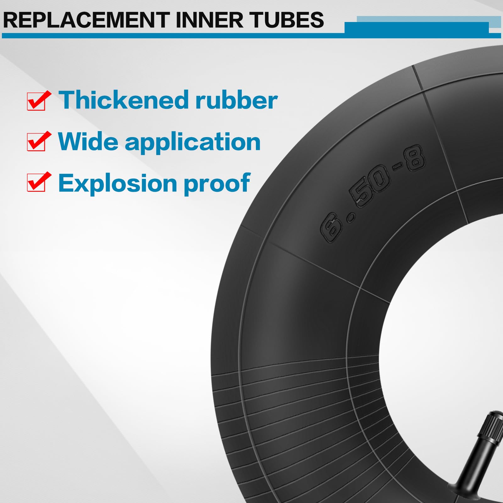 SIMEIQI 16x6.50-8 tube with rugged wall for shock absorption