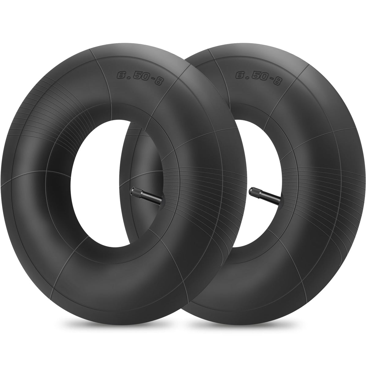 SIMEIQI 16x6.50-8 inner tube side view showing durable construction for lawn equipment