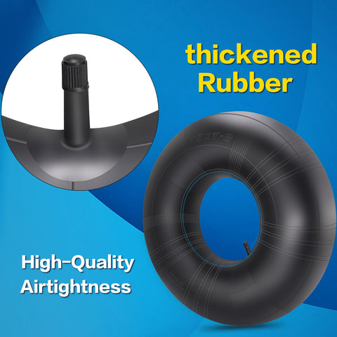 SIMEIQI inner tube on lawn mower tire showing compatibility.