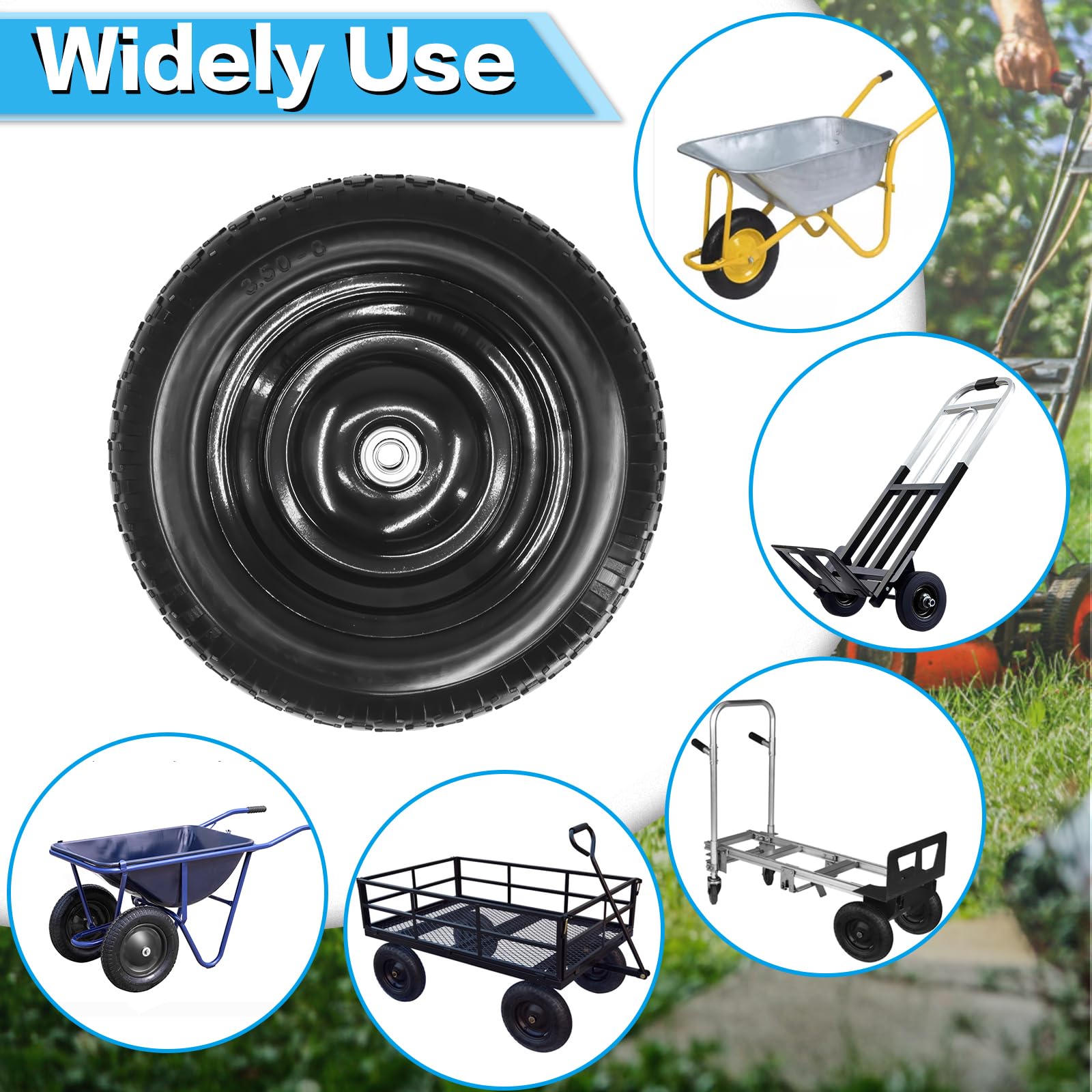 SIMEIQI polyurethane foam tire offers durable maintenance free rides