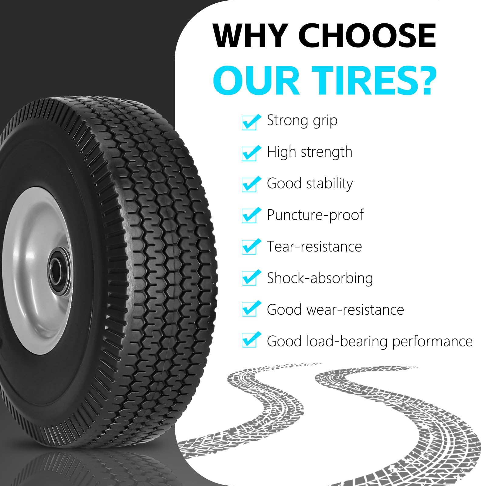 SIMEIQI puncture-free wheel design for garden and shop carts