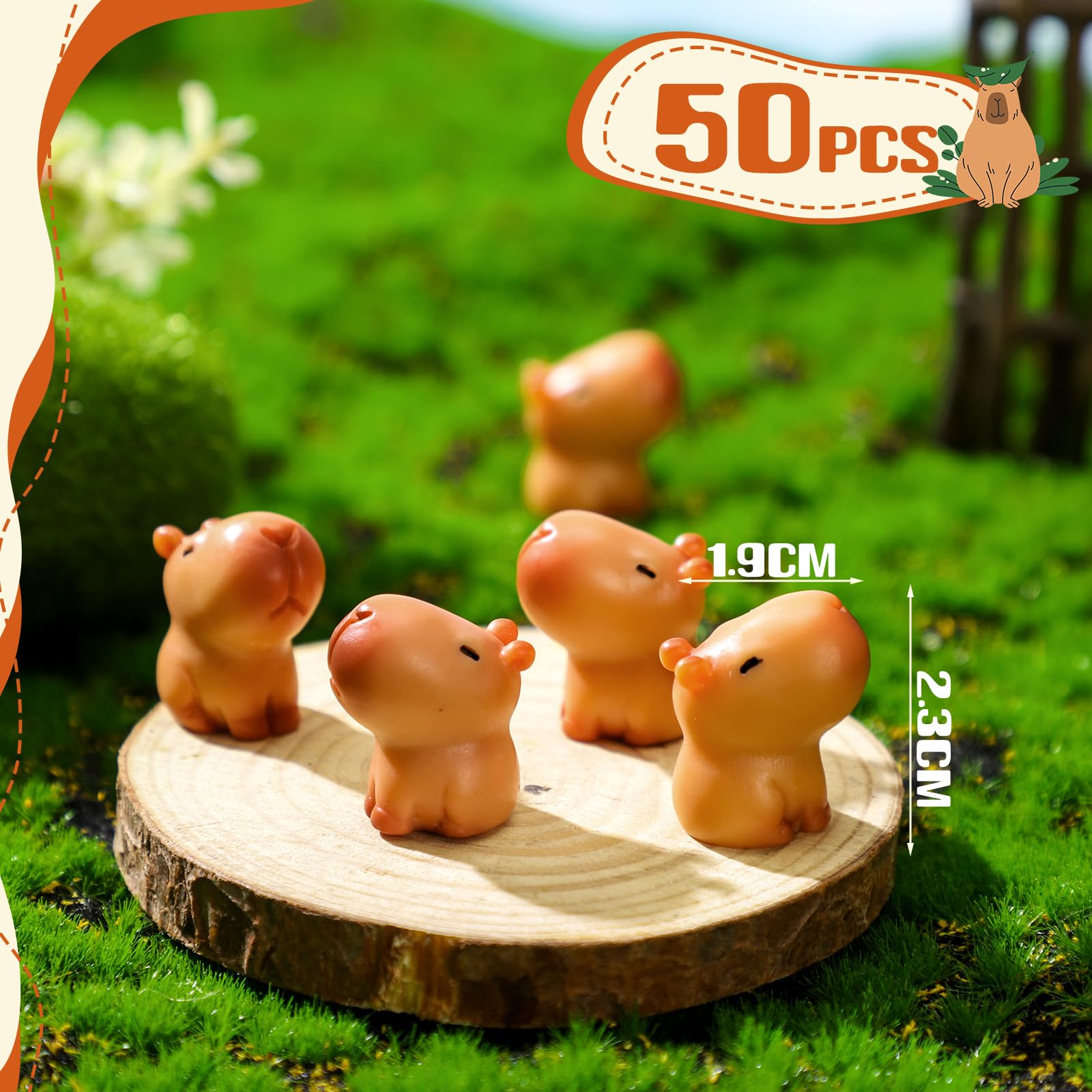 Simgoing capybara resin close-up shows detailed brown texture and lifelike expression.