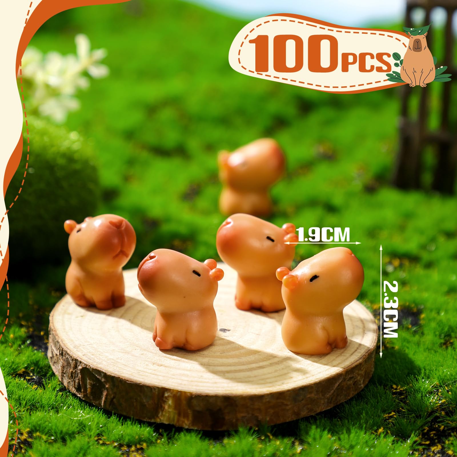 Simgoing capybara mini figurine on a shelf adds whimsy.