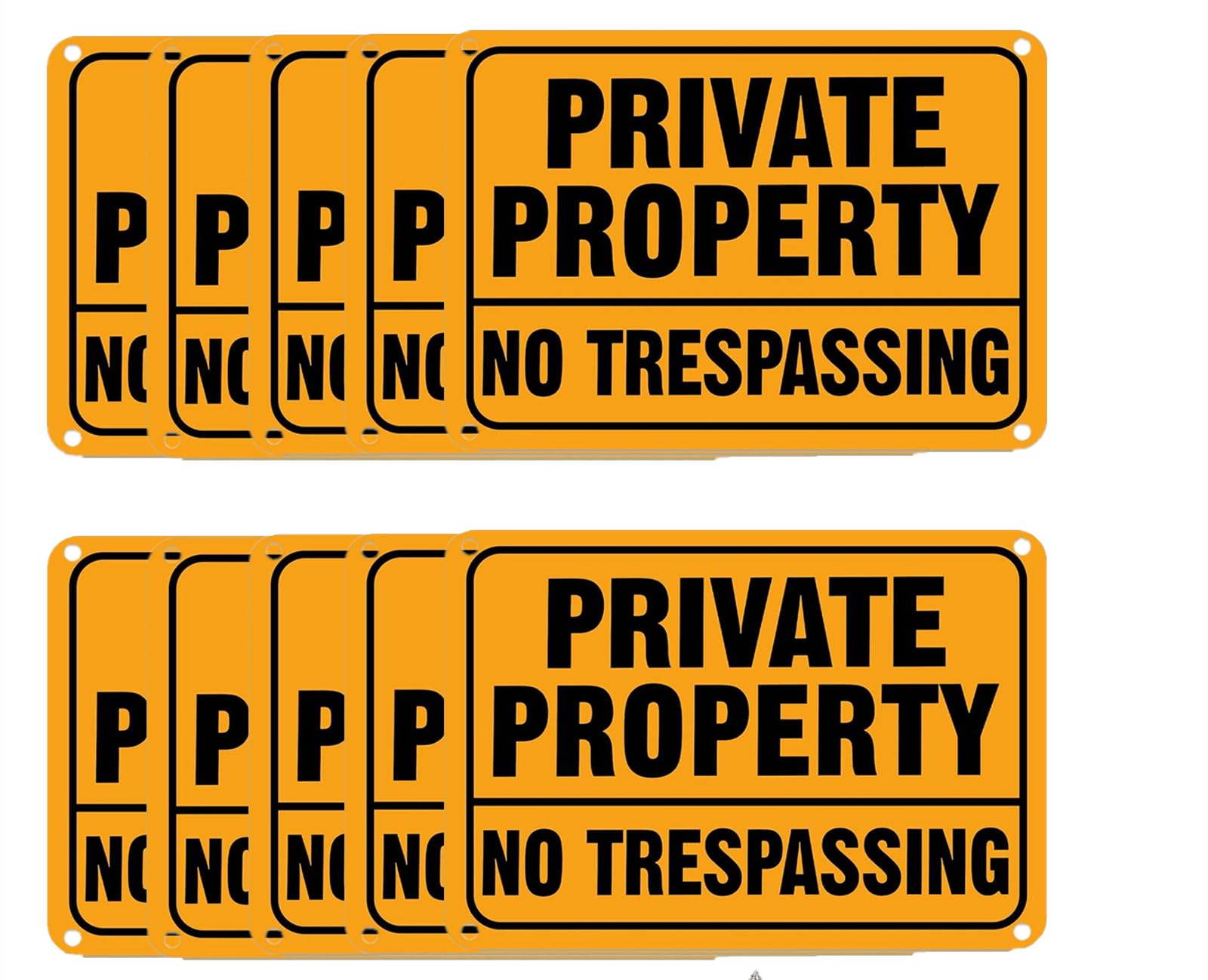 Simidobook no trespassing sign 7x10 inches for outdoor property security and clear boundary reminder.