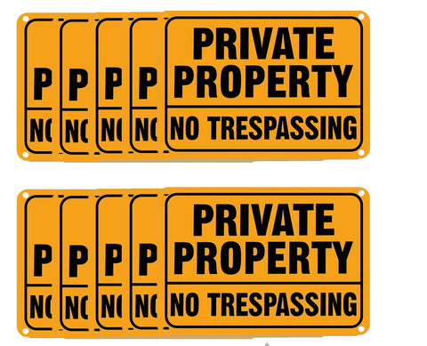 Simidobook no trespassing sign 7x10 inches for outdoor property security and clear boundary reminder.