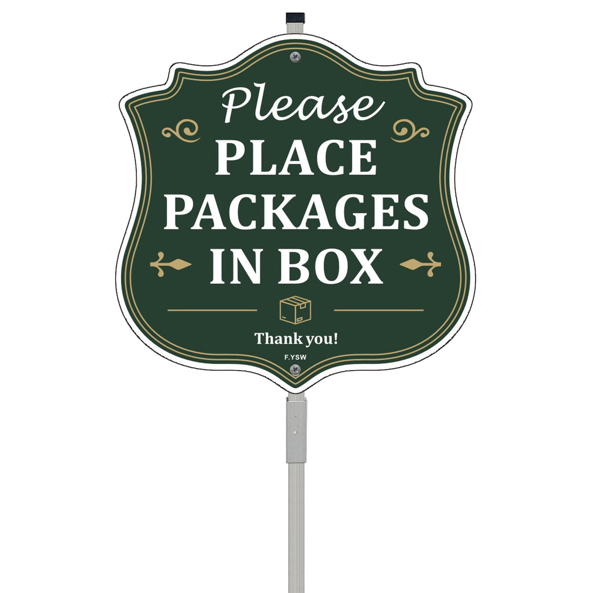 SImkha delivery sign 10x10, eye-catching display for clear package instructions.