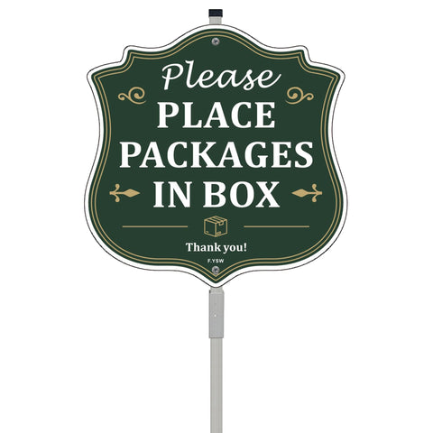 SImkha delivery sign 10x10, eye-catching display for clear package instructions.