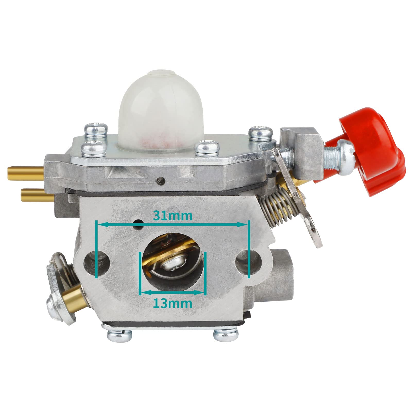 SIMPERAC carburetor kit includes gaskets and fuel lines for easy installation