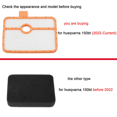 Two-pack SIMPERAC air filters for Husqvarna 150BT enable fast, convenient replacements