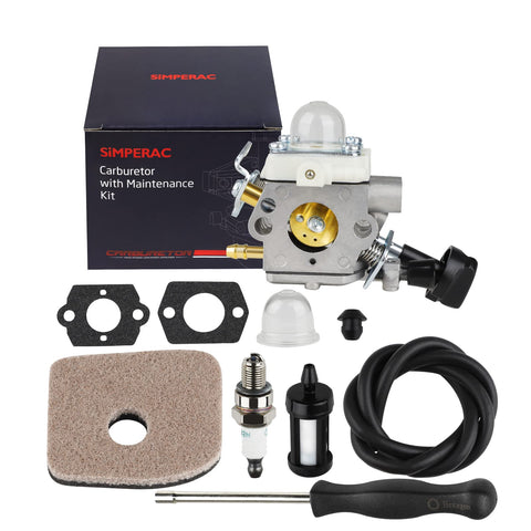 SIMPERAC BG56 carburetor kit viewing close-up showing replacement parts