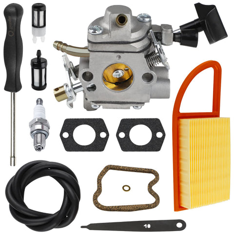 SIMPERAC BR600 carburetor closeup shows precise machining for reliable performance.