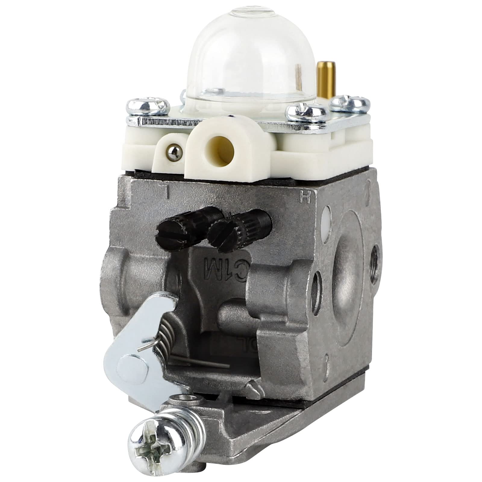 SIMPERAC C1M-K77 carburetor with fuel line and filter for easy maintenance.
