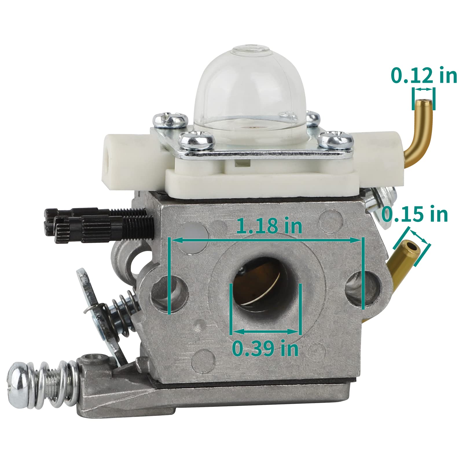 SIMPERAC C1M-K77 carburetor with primer bulbs highlights quick start capability.