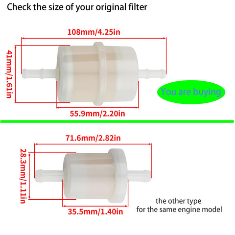 SIMPERAC fuel-filter for Kawasaki FR651V supports steady engine performance