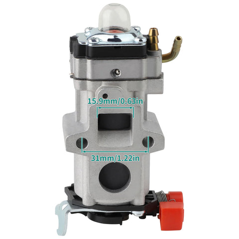 SIMPERAC PB 8010T carburetor on-blower view shows ready-to-install replacement for Echo.