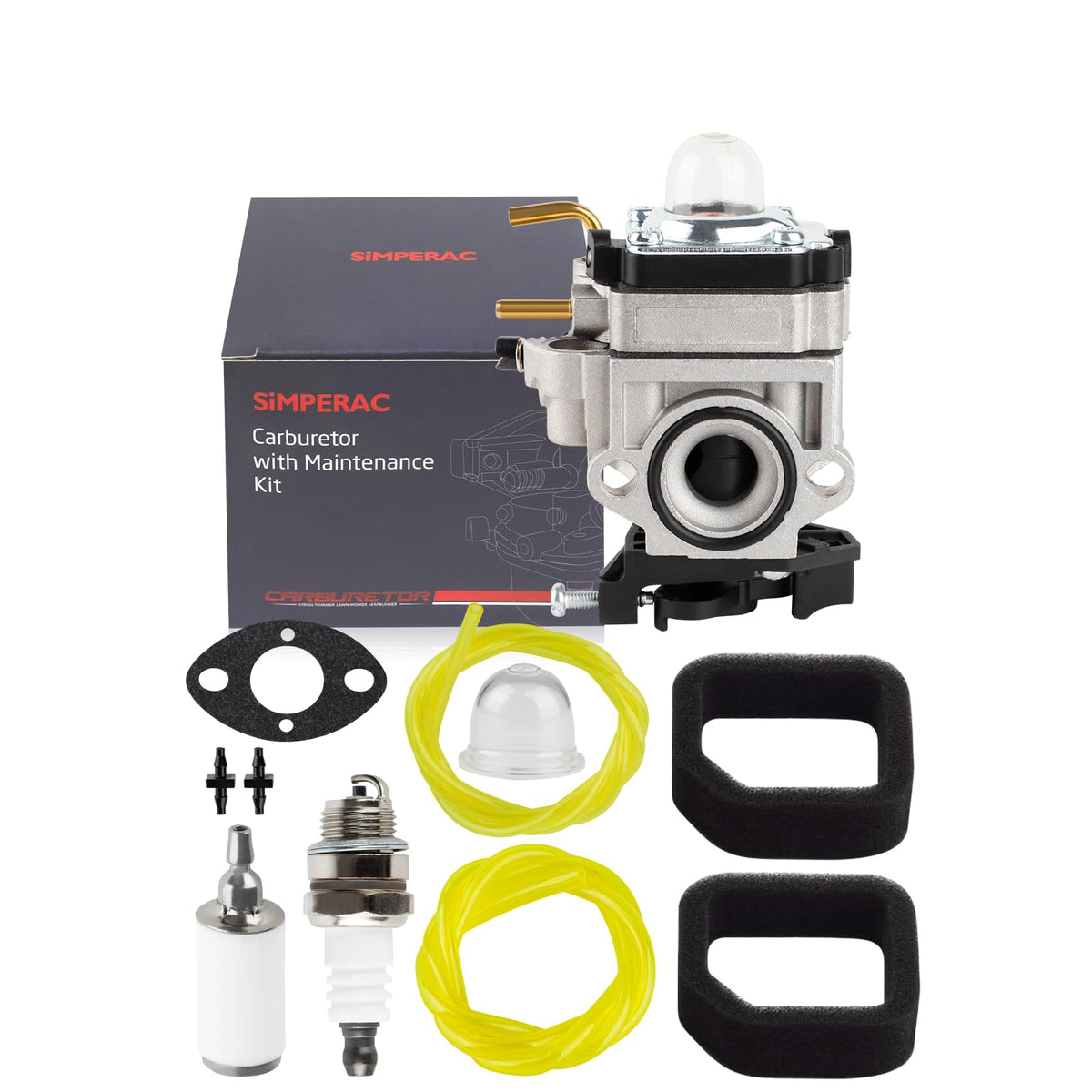 Simperac RY25AXB carburetor close-up showing fit and easy installation.