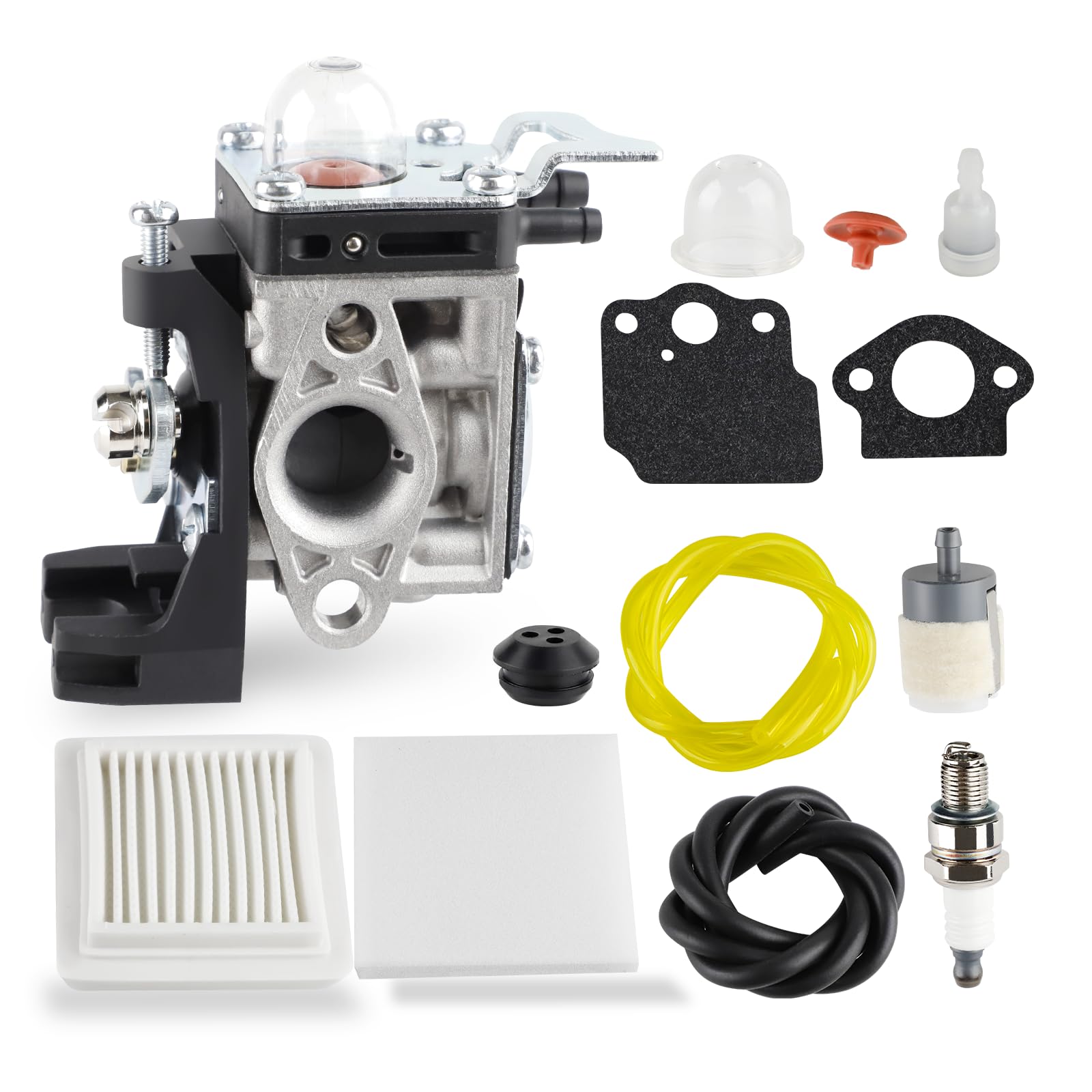 Simperac SRM 2620 carburetor front view shows Echo compatibility.