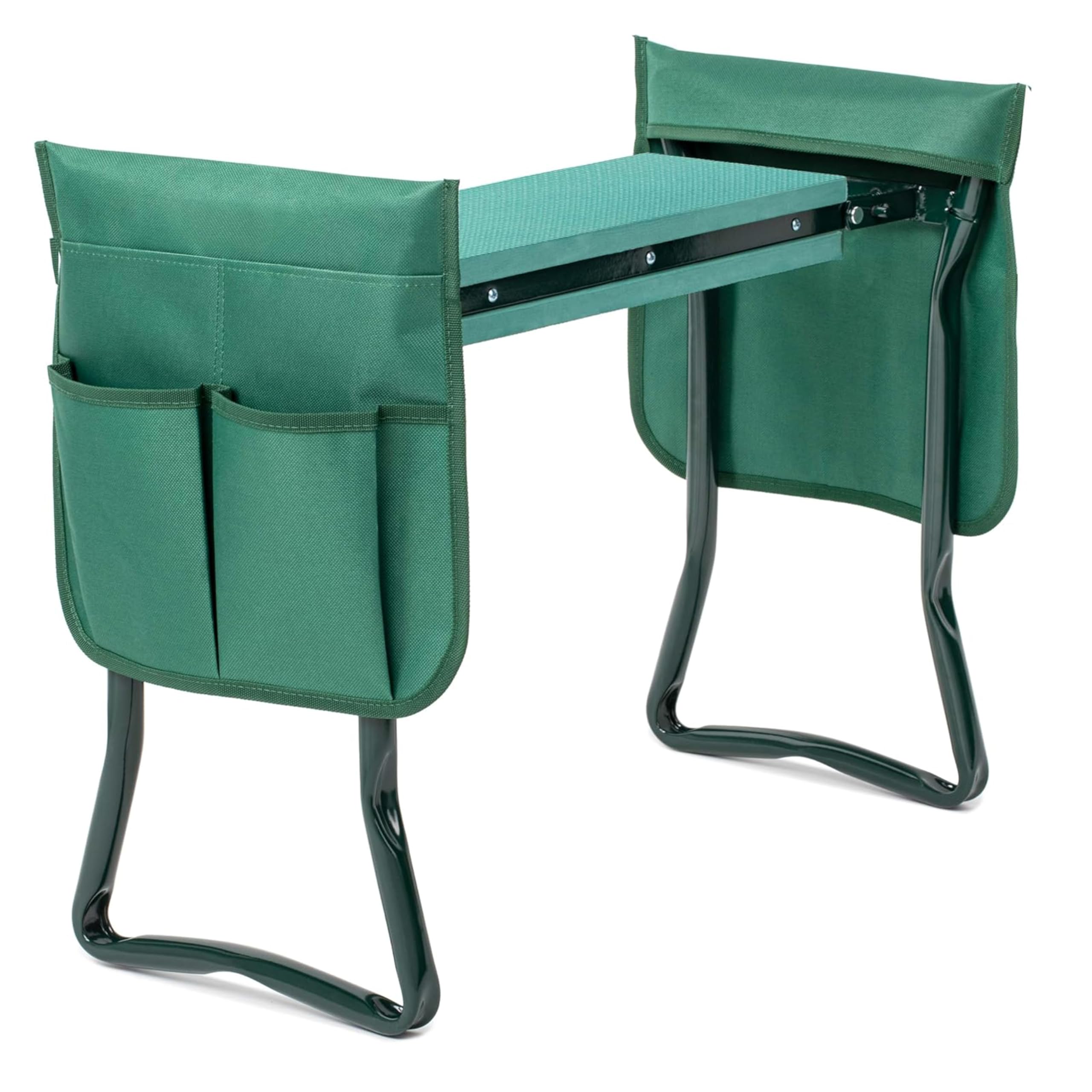Simple Deluxe garden kneeler folded for compact storage and portability.