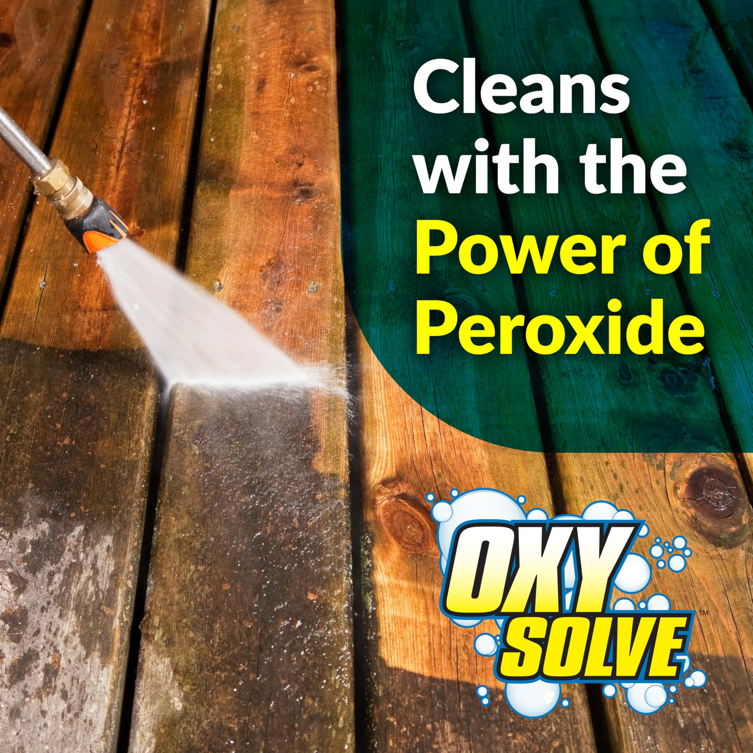 Simple Green Oxy Solve concentrate being mixed for pressure washer use on large surfaces.