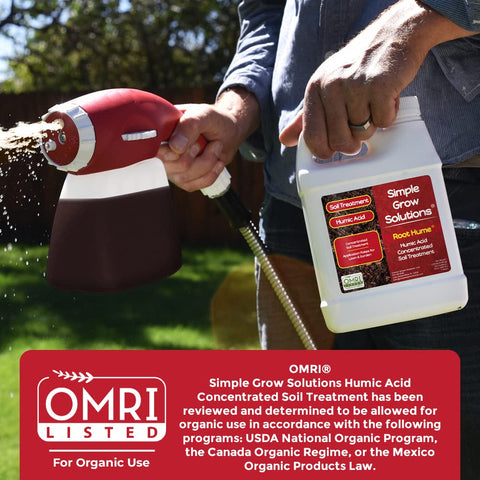 Simple Grow Solutions Root Hume lawn application highlights versatile use across multiple grass types.
