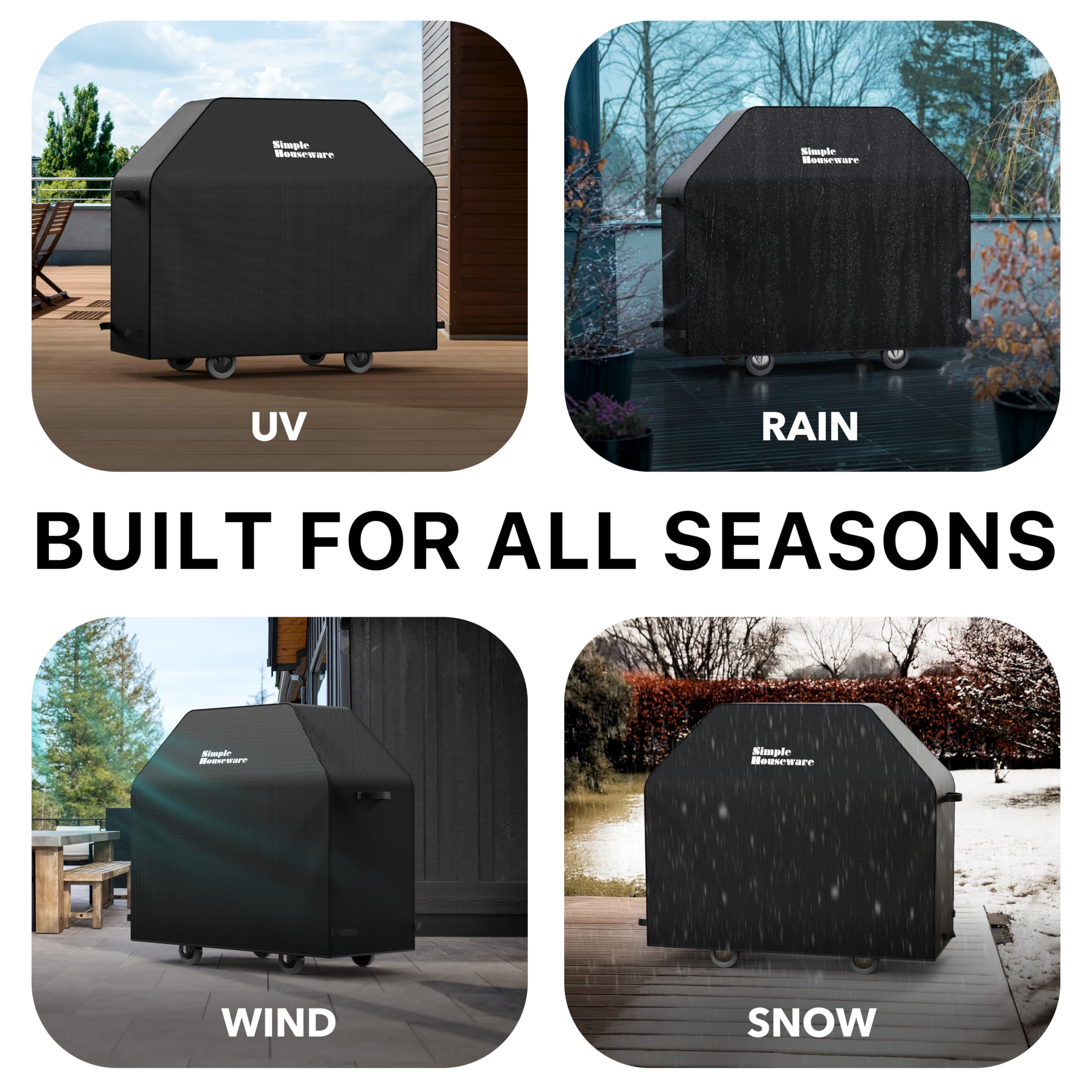Simple Houseware waterproof coating closeup demonstrates rain protection performance.