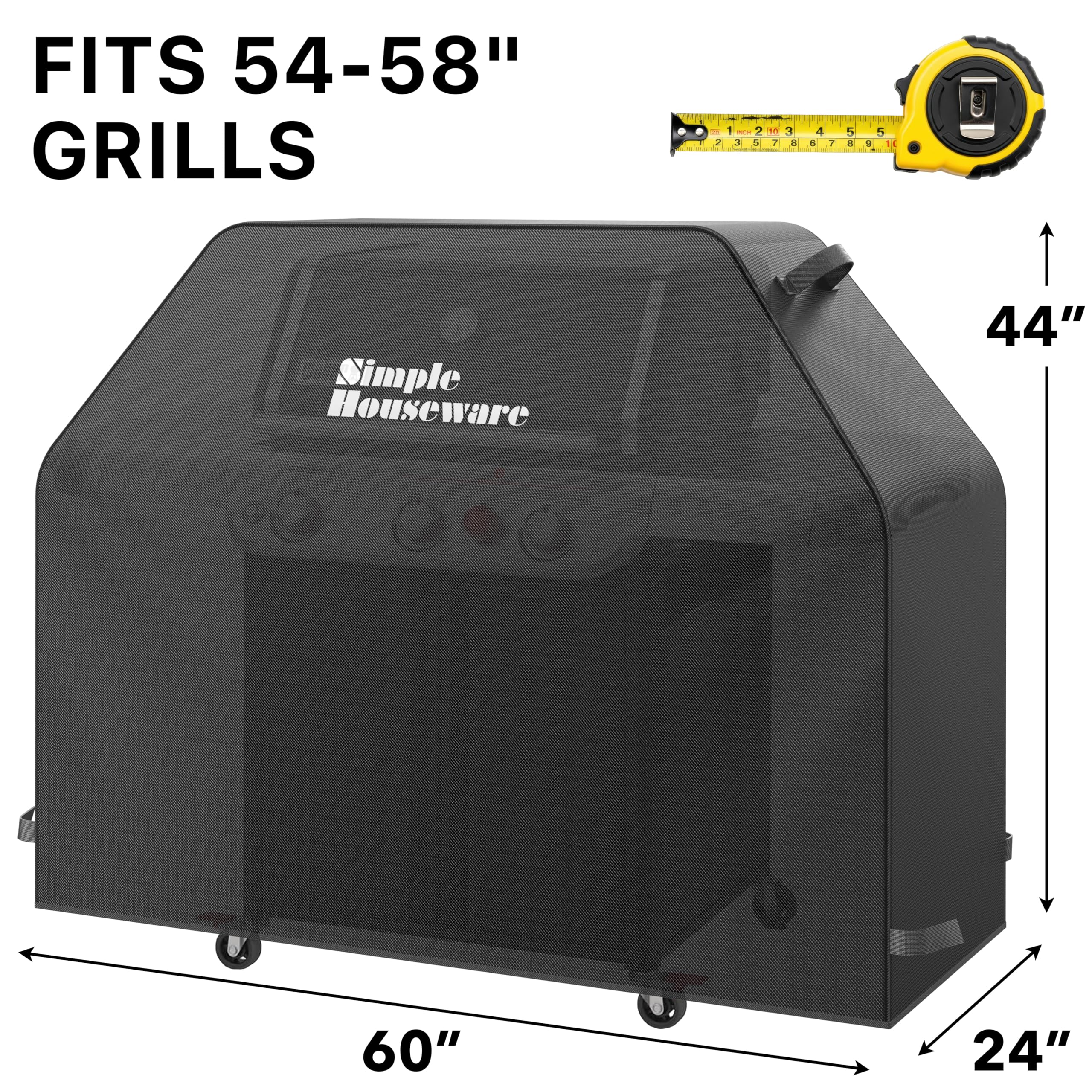 Simple Houseware cover features a durable 600D exterior to protect against harsh weather.