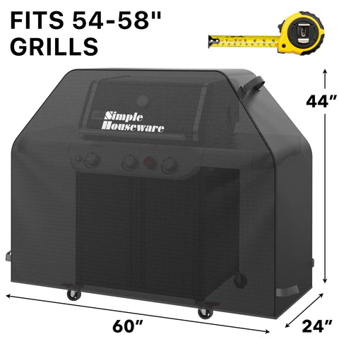 Simple Houseware cover features a durable 600D exterior to protect against harsh weather.
