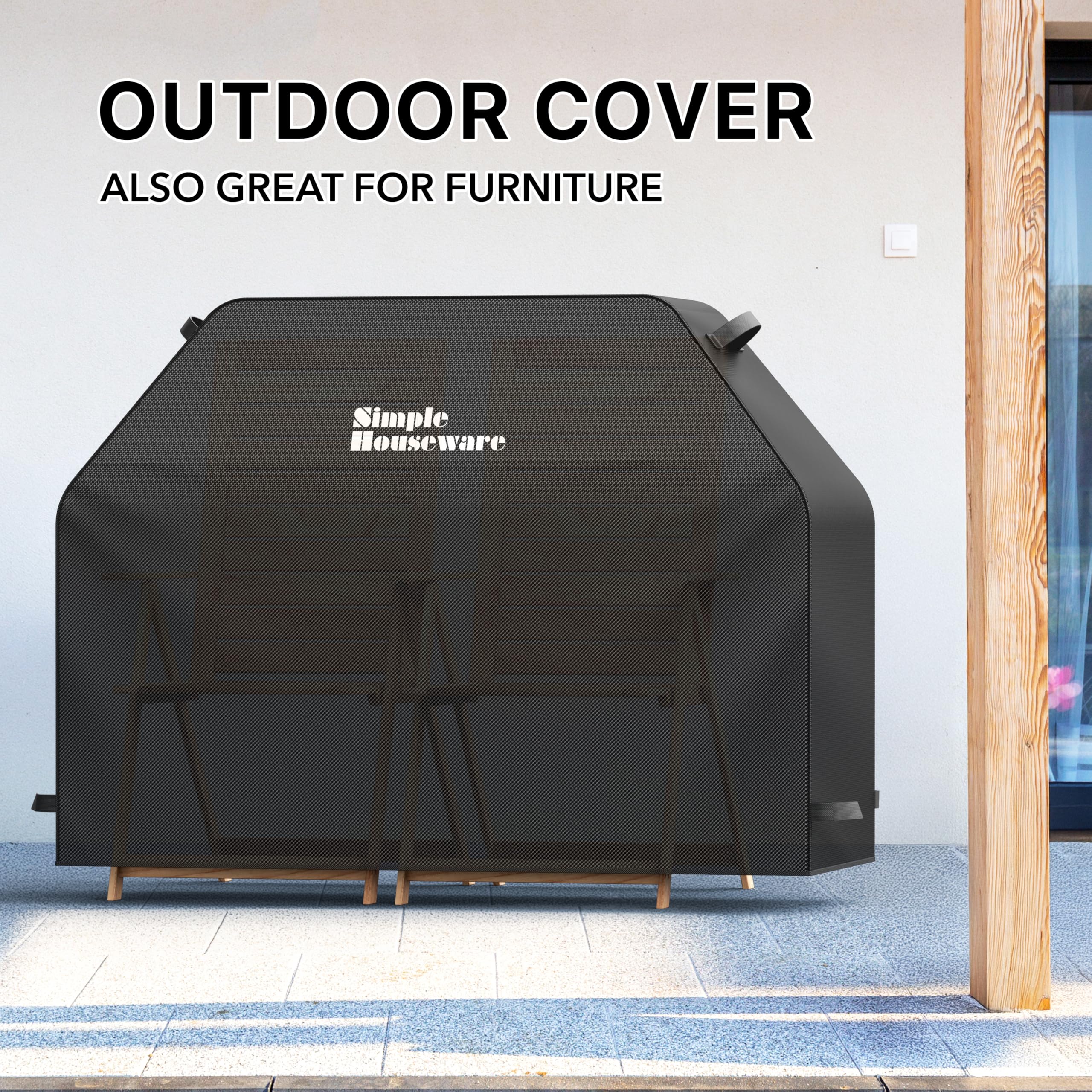 Simple Houseware 60-inch cover fits most leading grills with similar dimensions.