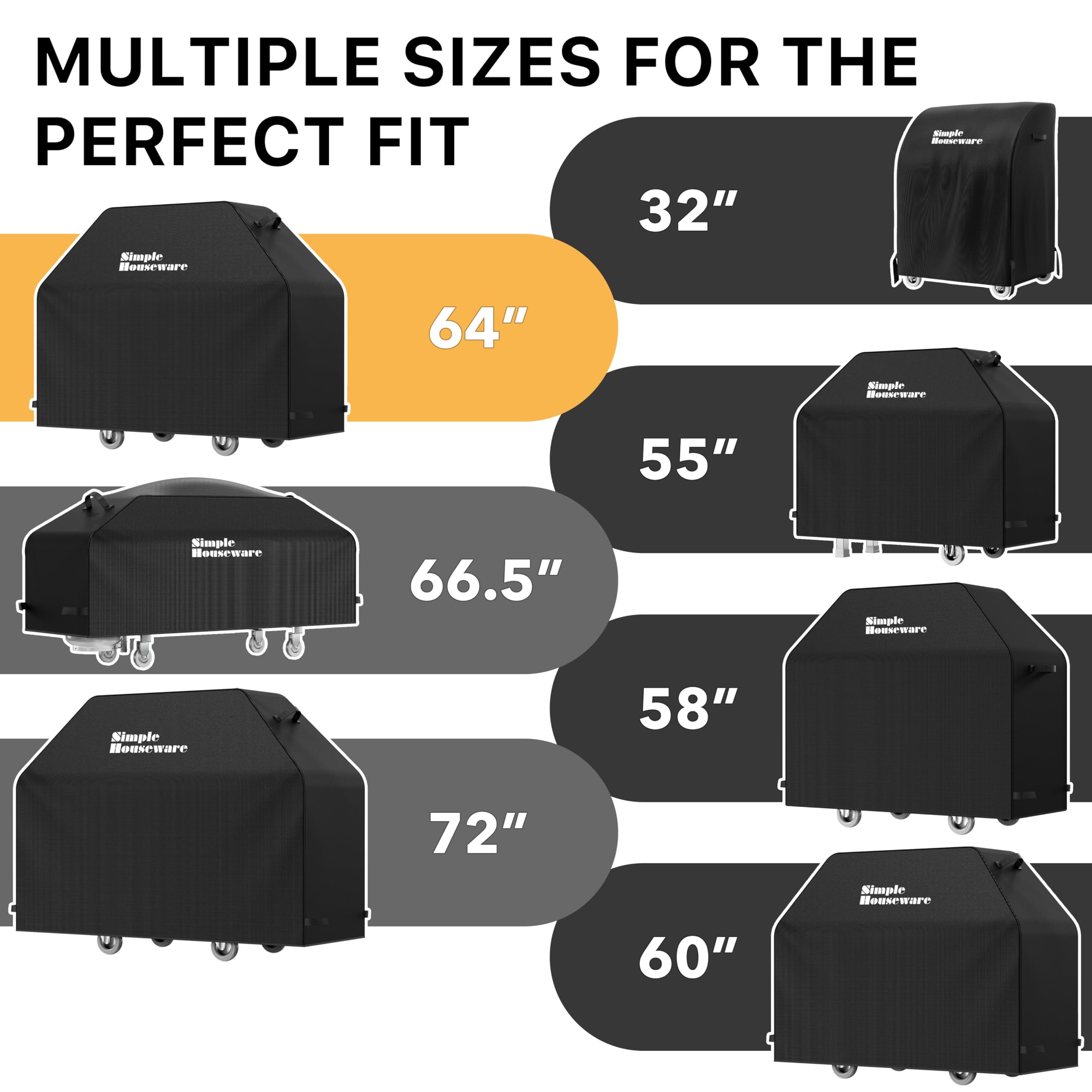Simple Houseware tear-resistant grill cover withstands seasonal weather