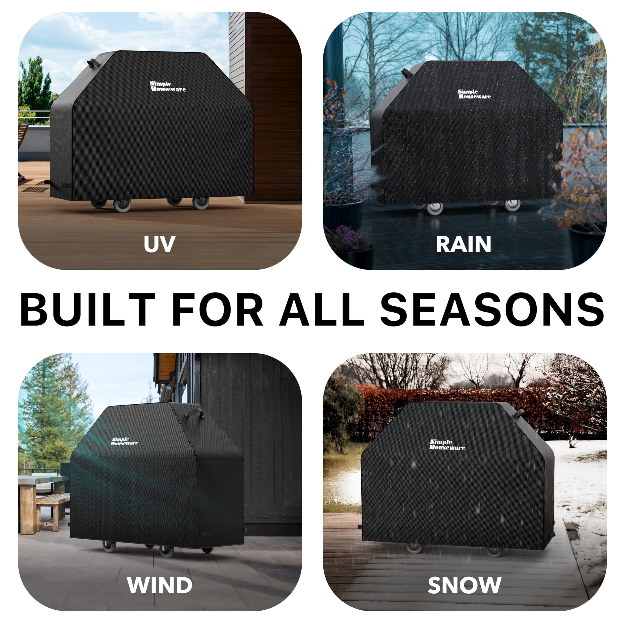 Simple Houseware waterproof grill cover durable exterior for outdoor use