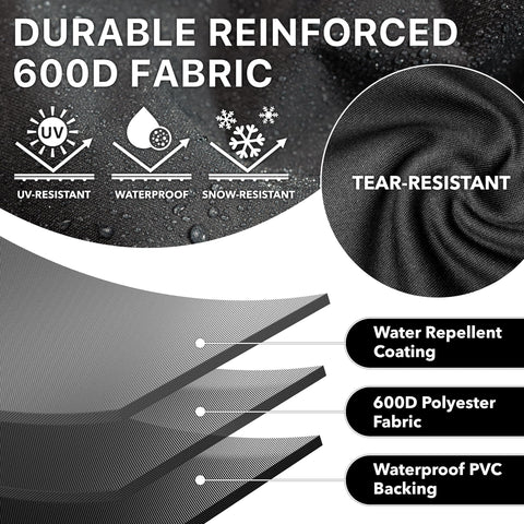 Simple Houseware 64-inch grill cover back view all-season protection