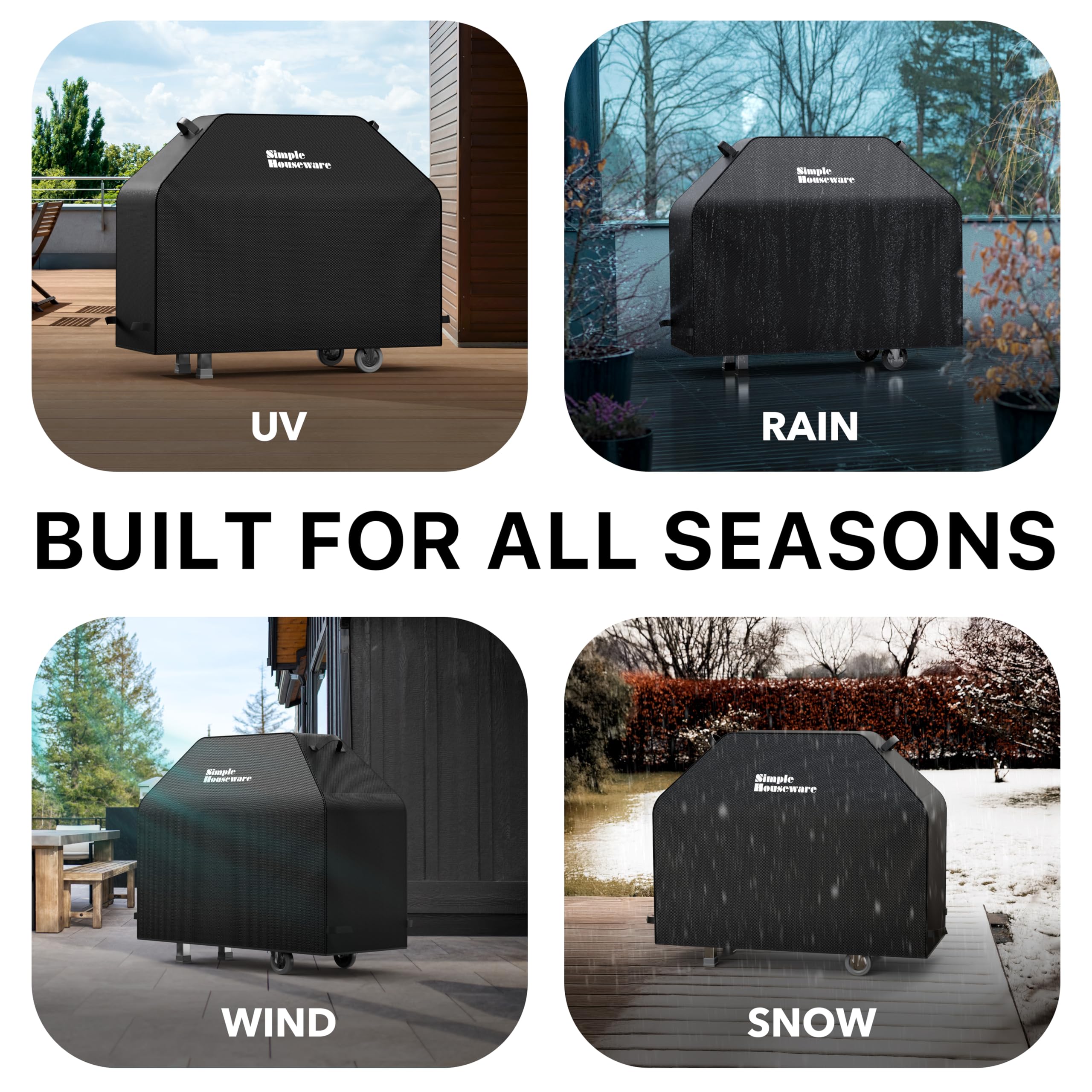 Simple Houseware all-season protection keeps grills ready for any weather.
