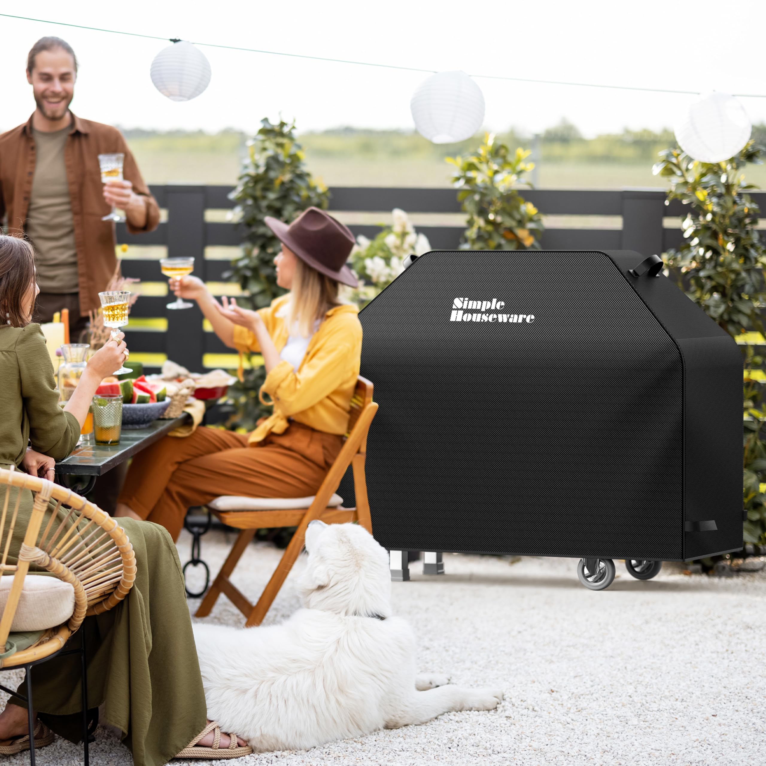 Simple Houseware grill cover easy to clean with hose-down maintenance.