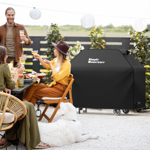 Simple Houseware grill cover easy to clean with hose-down maintenance.