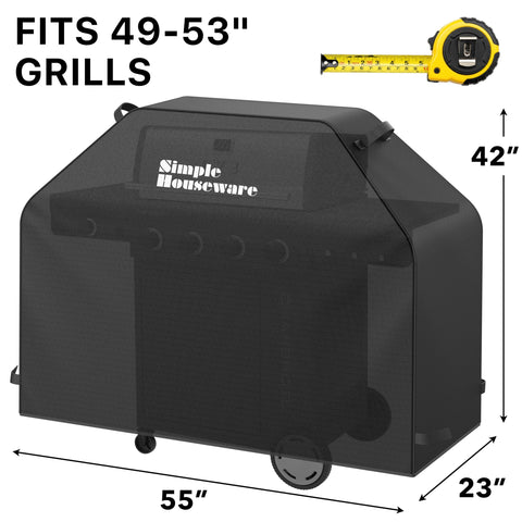 Simple Houseware heavy-duty grill cover 600D polyester for lasting protection.