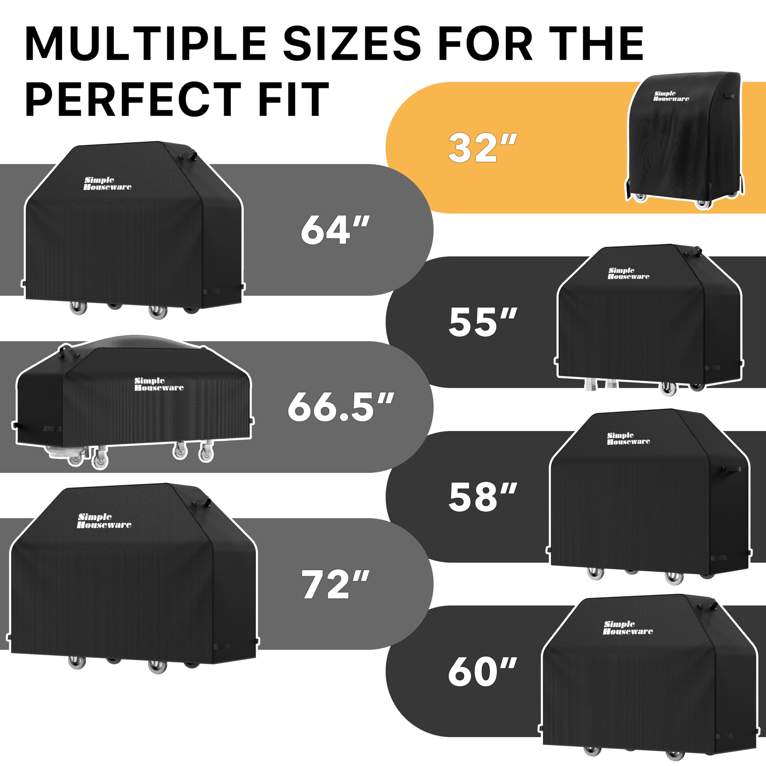 Simple Houseware wind-resistant grill cover in gusty conditions