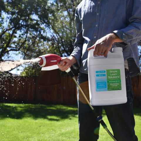 Simple Lawn Solutions seaweed and fish formula supports soil nutrient uptake