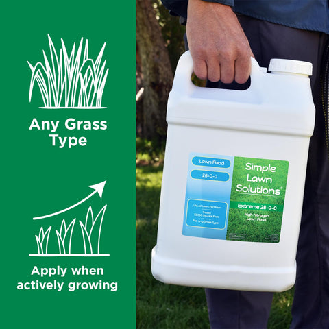 Simple Lawn Solutions 28-0-0 lush green lawn after application.