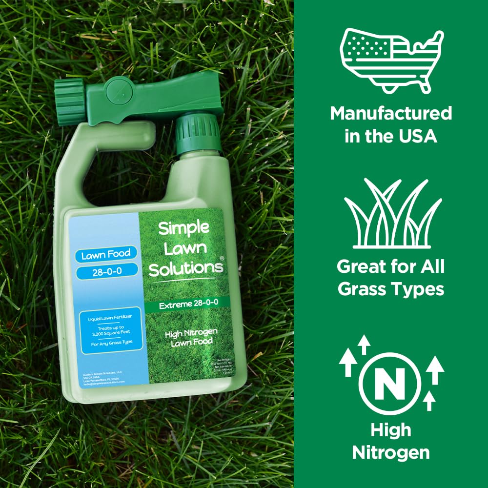 Simple Lawn Solutions 28-0-0 made in the USA.